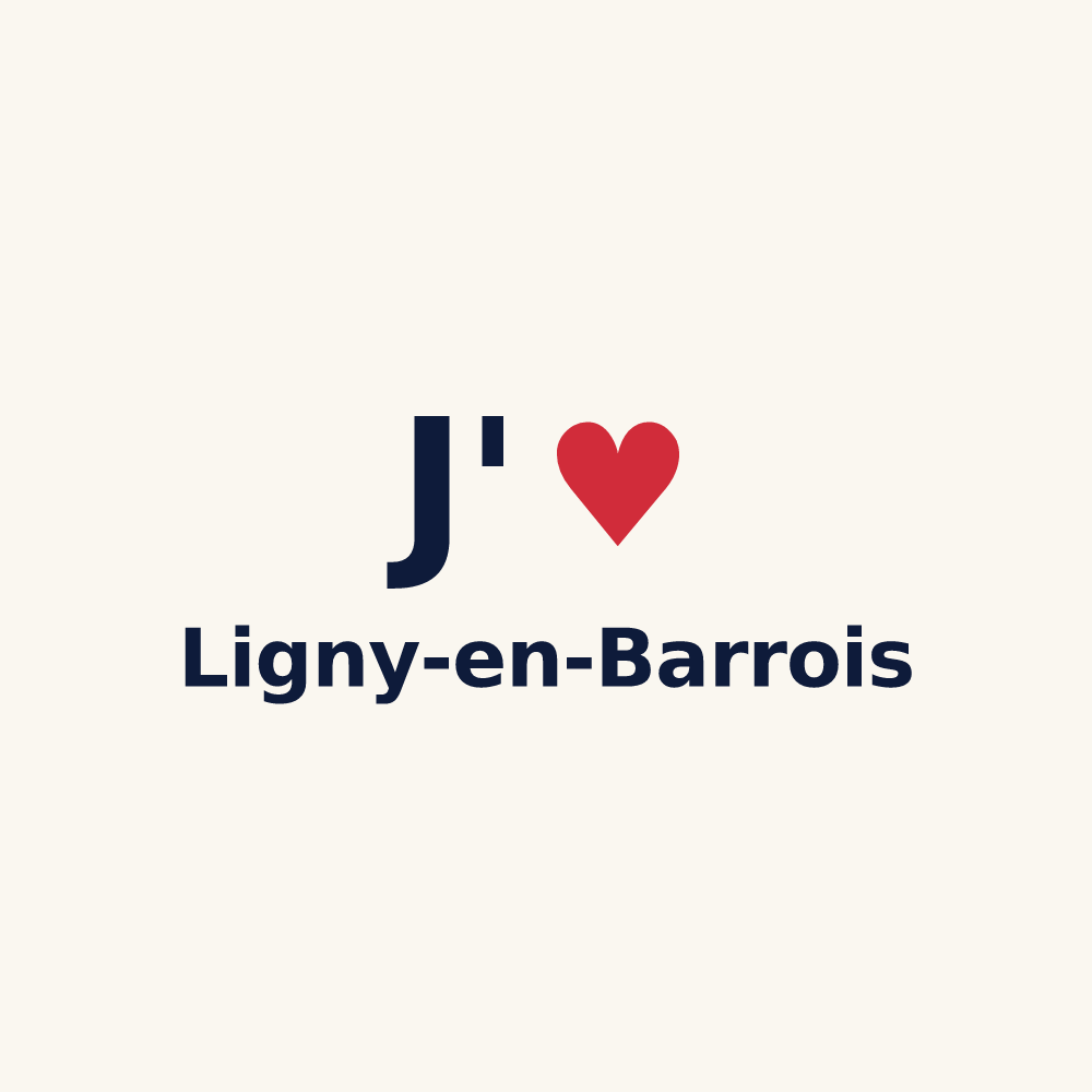 Tasse personnalisée Ligny-en-Barrois — design J'aime Ligny-en-Barrois