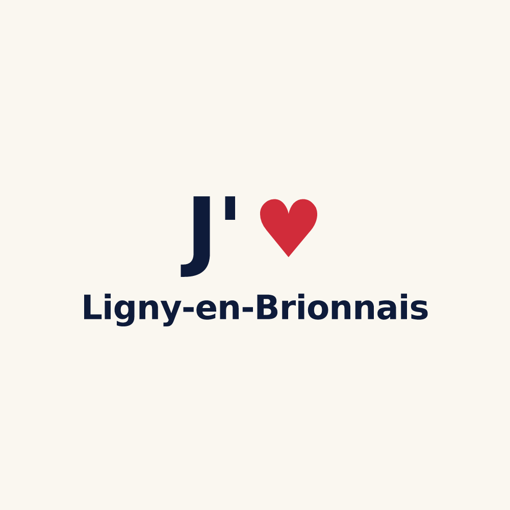 Tasse personnalisée Ligny-en-Brionnais — design J'aime Ligny-en-Brionnais