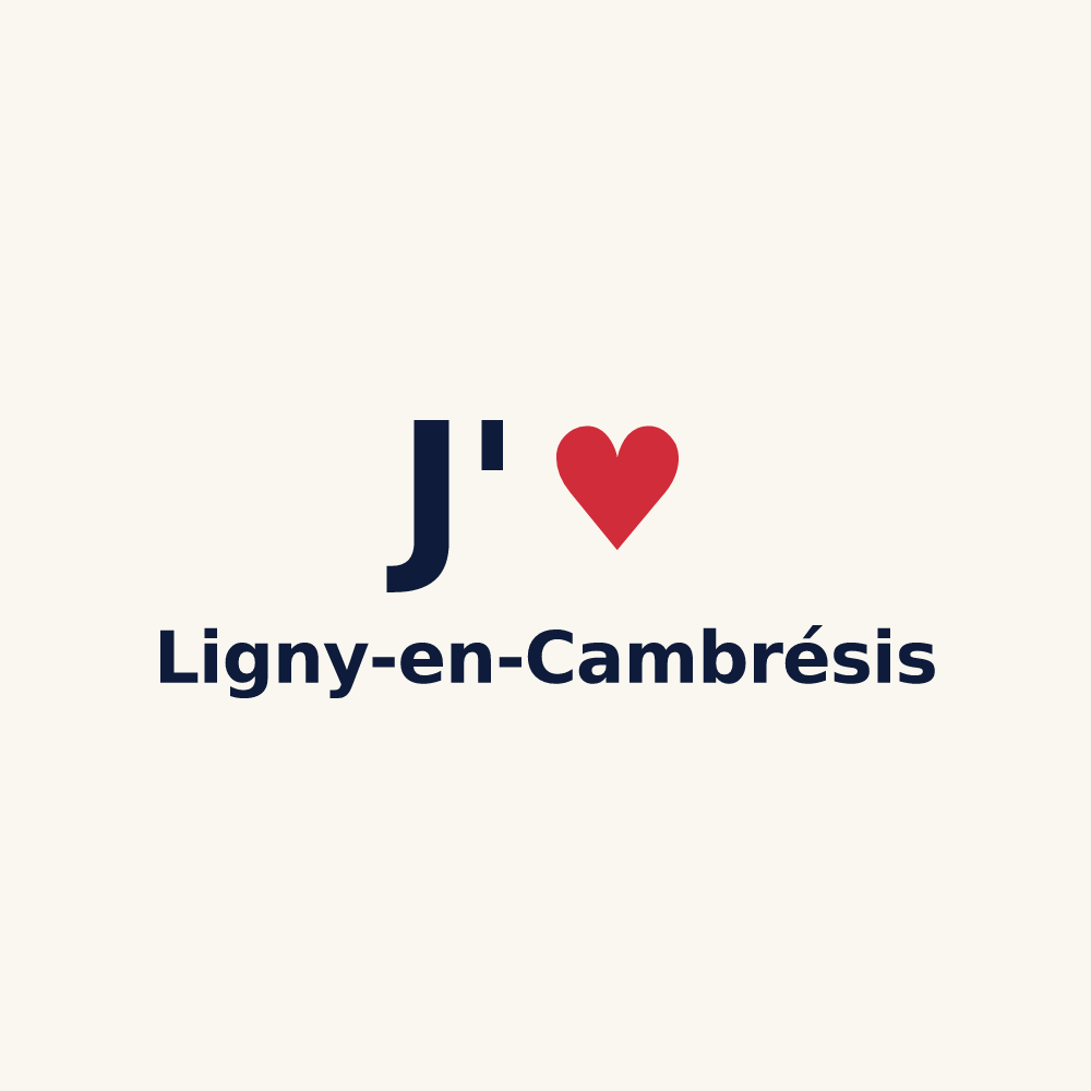 Tasse personnalisée Ligny-en-Cambrésis — design J'aime Ligny-en-Cambrésis