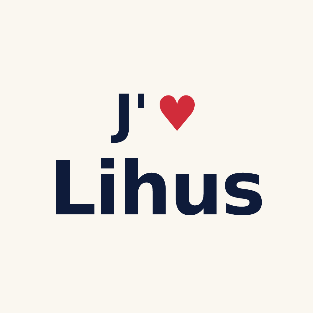 Tasse personnalisée Lihus — design J'aime Lihus