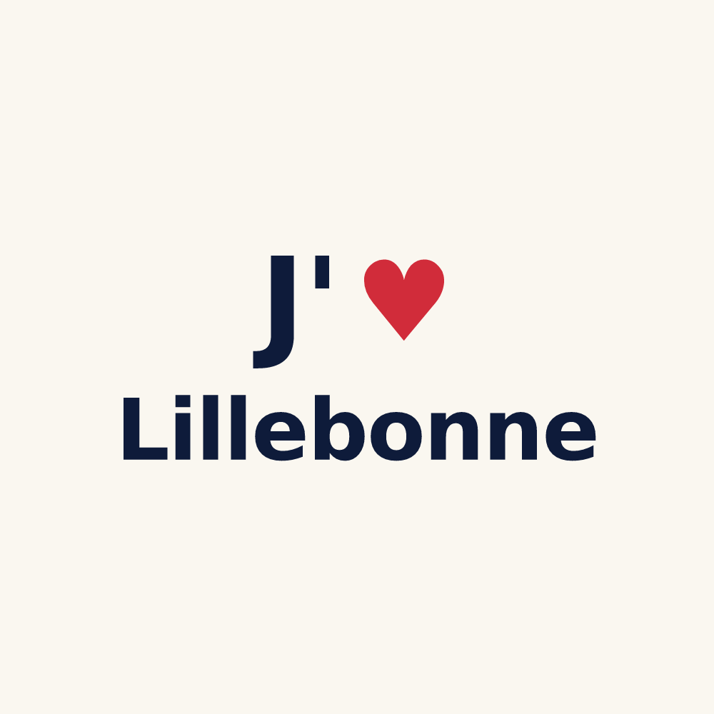 Tasse personnalisée Lillebonne — design « J'aime Lillebonne » imprimé sur la tasse