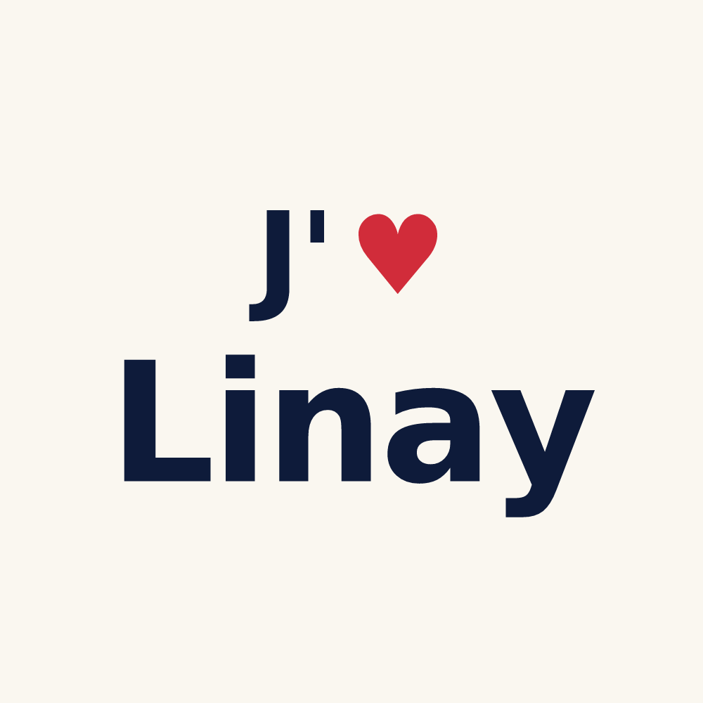 Tasse personnalisée Linay — design « J'aime Linay » imprimé sur la tasse