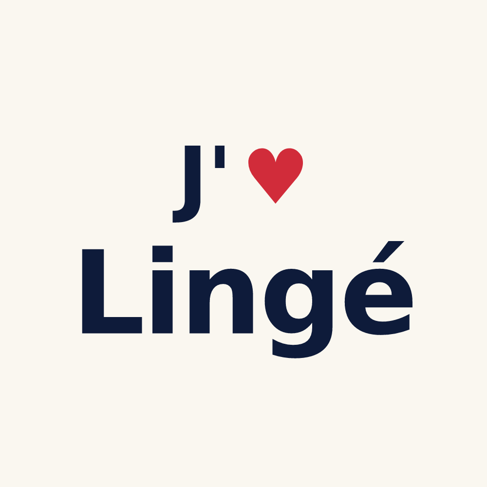 Tasse personnalisée Lingé — design J'aime Lingé