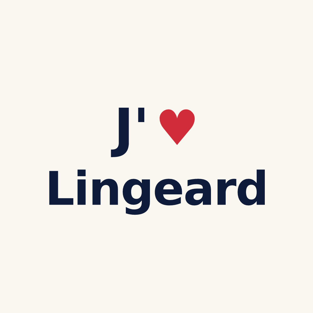 Tasse personnalisée Lingeard — design J'aime Lingeard