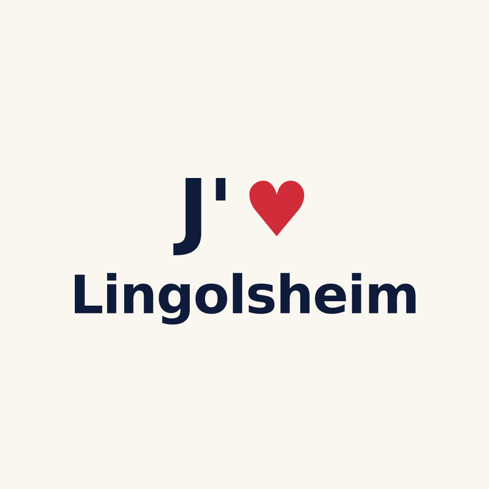 Tasse personnalisée Lingolsheim — design J'aime Lingolsheim
