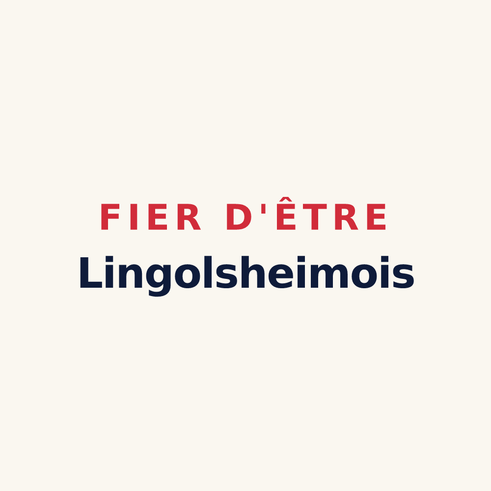 Tasse « Fier d'être Lingolsheimois » — design pour Lingolsheim