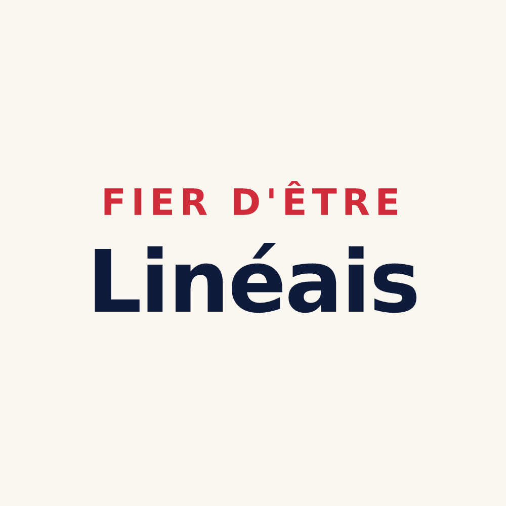 Tasse « Fier d'être Linéais » — design pour Liniez