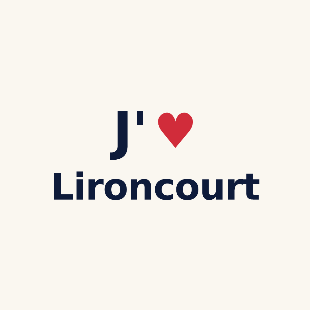 Tasse personnalisée Lironcourt — design J'aime Lironcourt