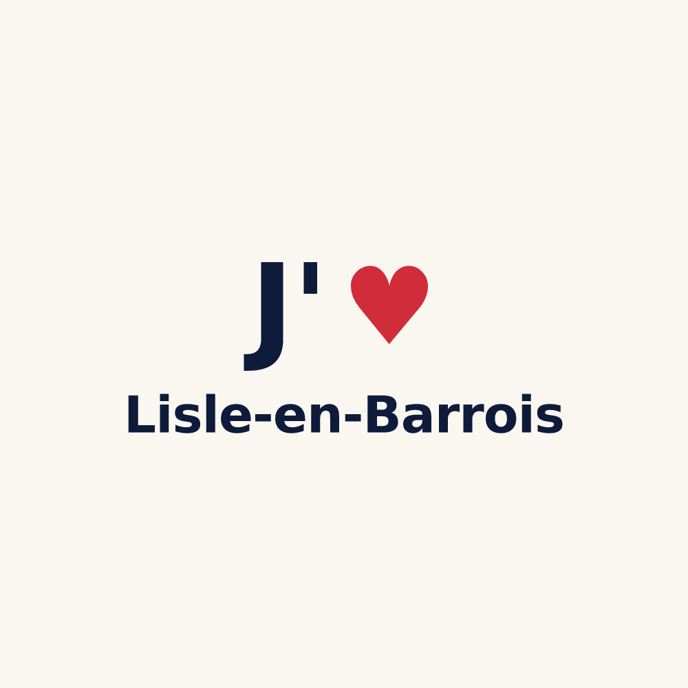 Tasse personnalisée Lisle-en-Barrois — design J'aime Lisle-en-Barrois