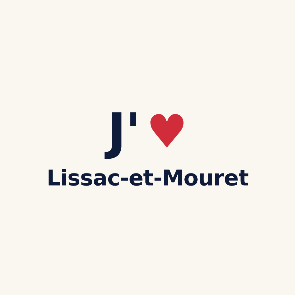 Tasse personnalisée Lissac-et-Mouret — design J'aime Lissac-et-Mouret