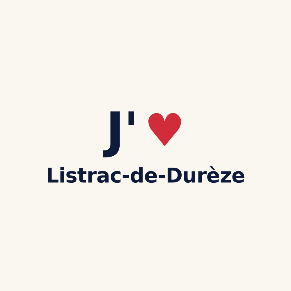 Tasse personnalisée Listrac-de-Durèze — design J'aime Listrac-de-Durèze