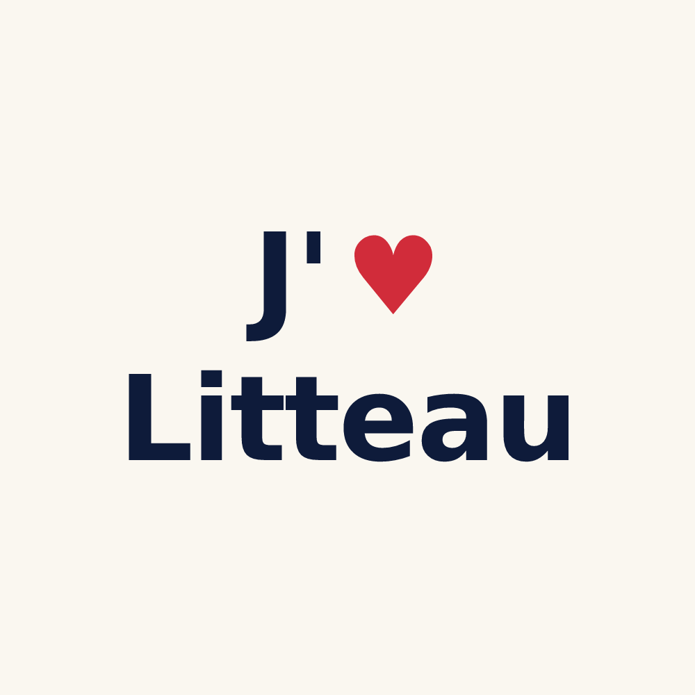 Tasse personnalisée Litteau — design J'aime Litteau