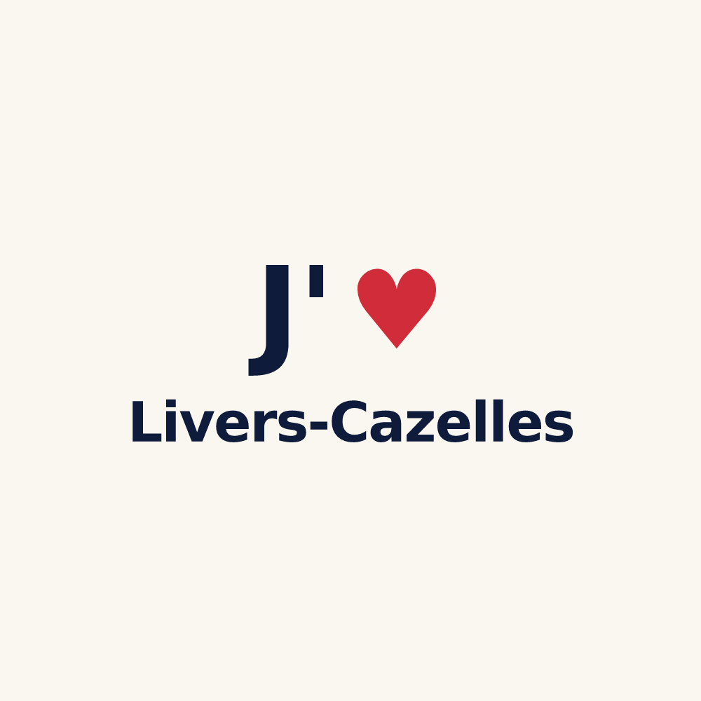 Tasse personnalisée Livers-Cazelles — design J'aime Livers-Cazelles