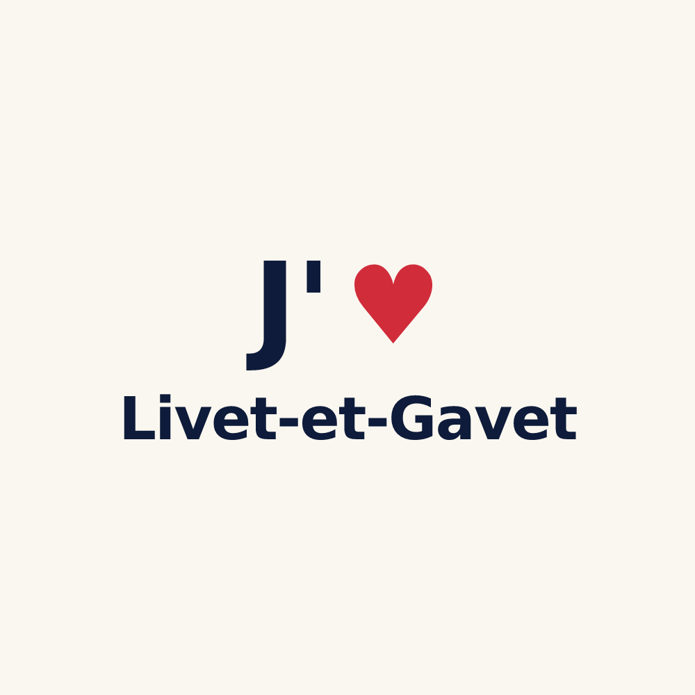 Tasse personnalisée Livet-et-Gavet — design J'aime Livet-et-Gavet