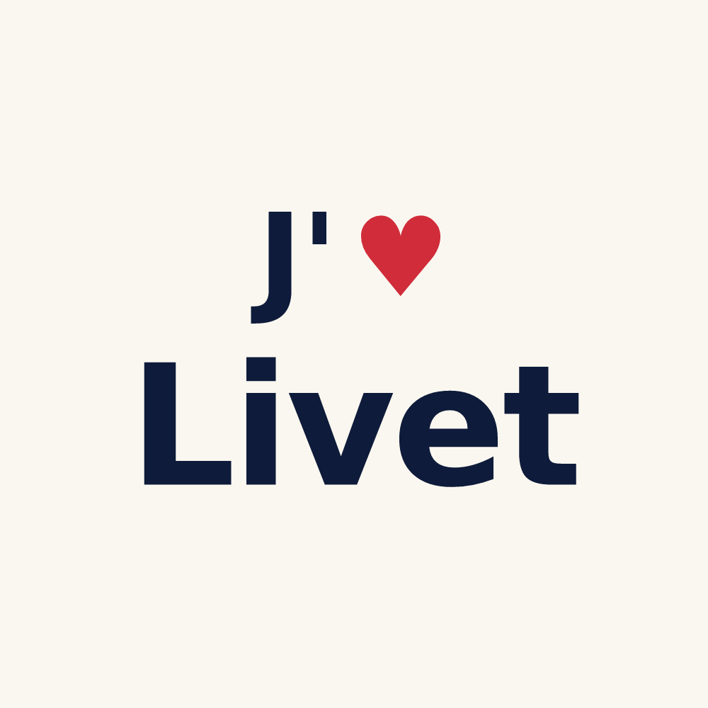 Tasse personnalisée Livet — design J'aime Livet