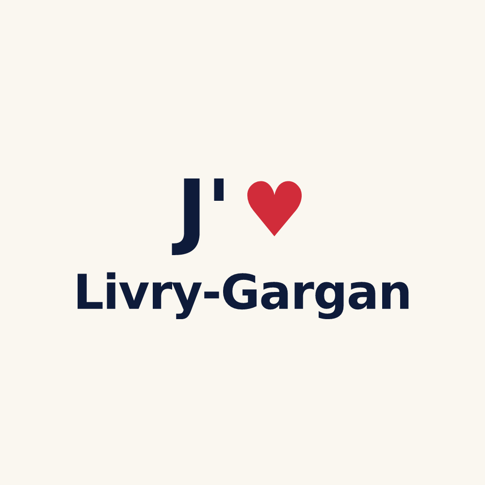 Tasse personnalisée Livry-Gargan — design « J'aime Livry-Gargan » imprimé sur la tasse