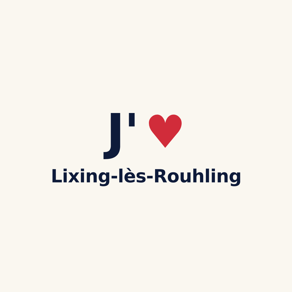 Tasse personnalisée Lixing-lès-Rouhling — design J'aime Lixing-lès-Rouhling