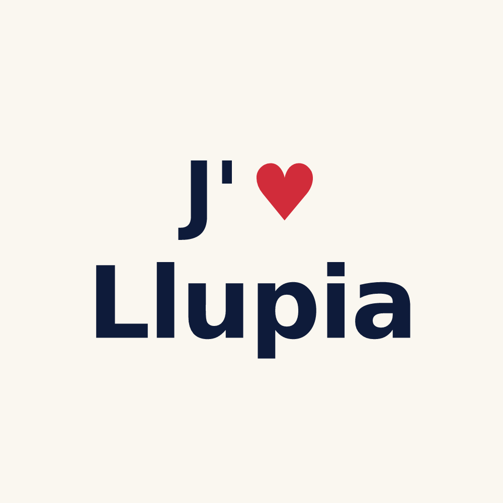 Tasse personnalisée Llupia — design J'aime Llupia