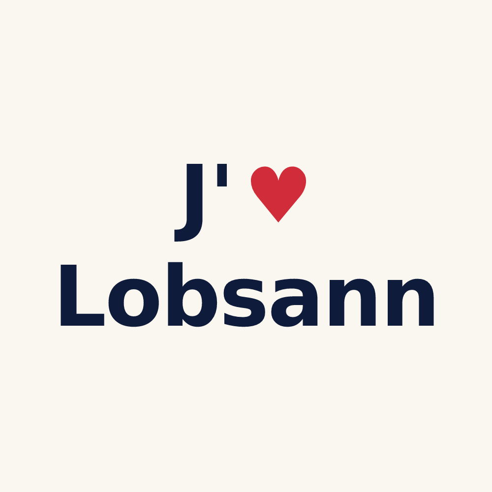 Tasse personnalisée Lobsann — design J'aime Lobsann