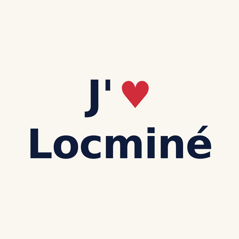 Tasse personnalisée Locminé — design J'aime Locminé