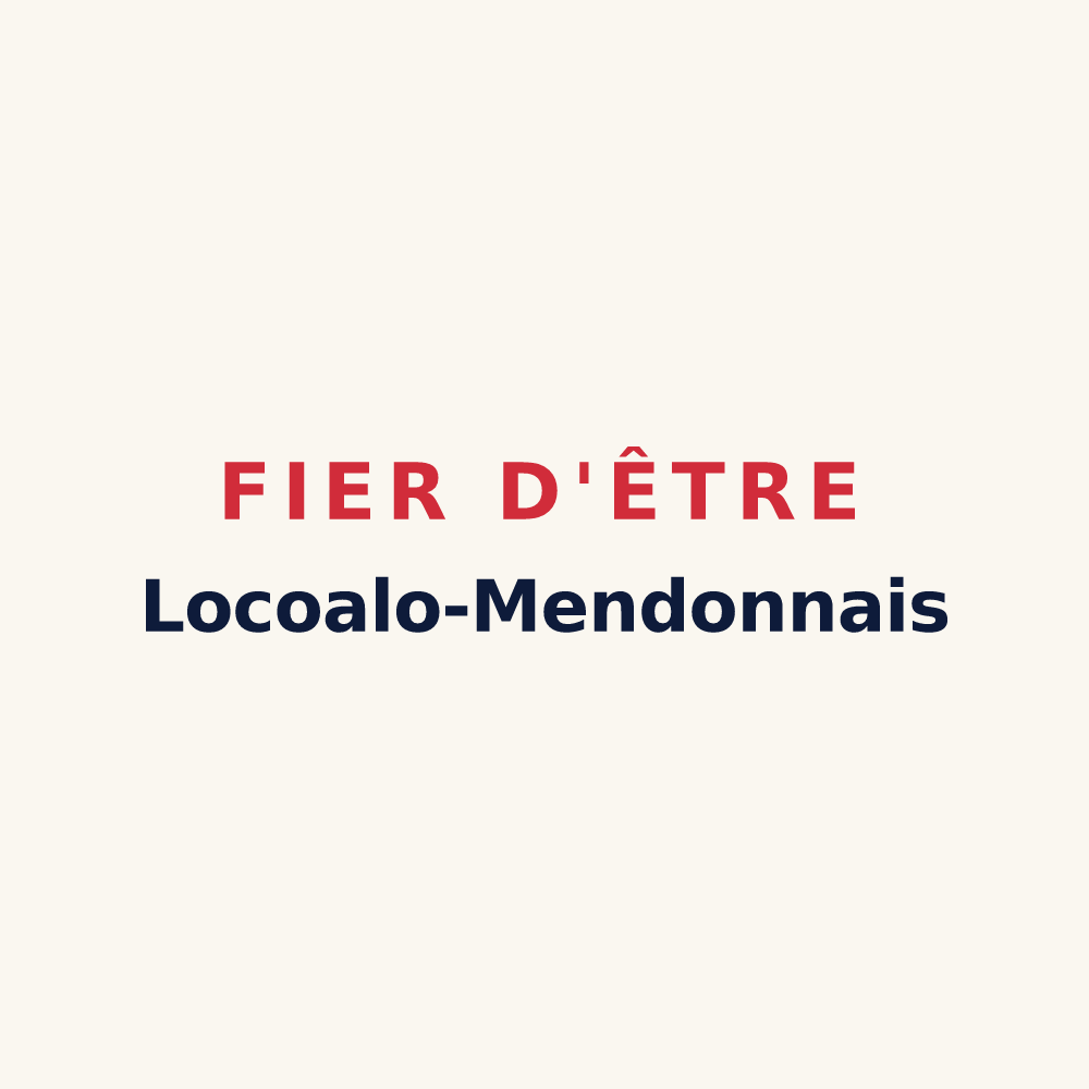 Tasse « Fier d'être Locoalo-Mendonnais » — design pour Locoal-Mendon