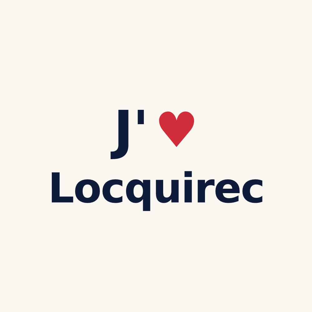 Tasse personnalisée Locquirec — design J'aime Locquirec
