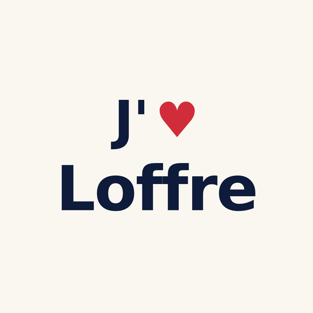 Tasse personnalisée Loffre — design J'aime Loffre