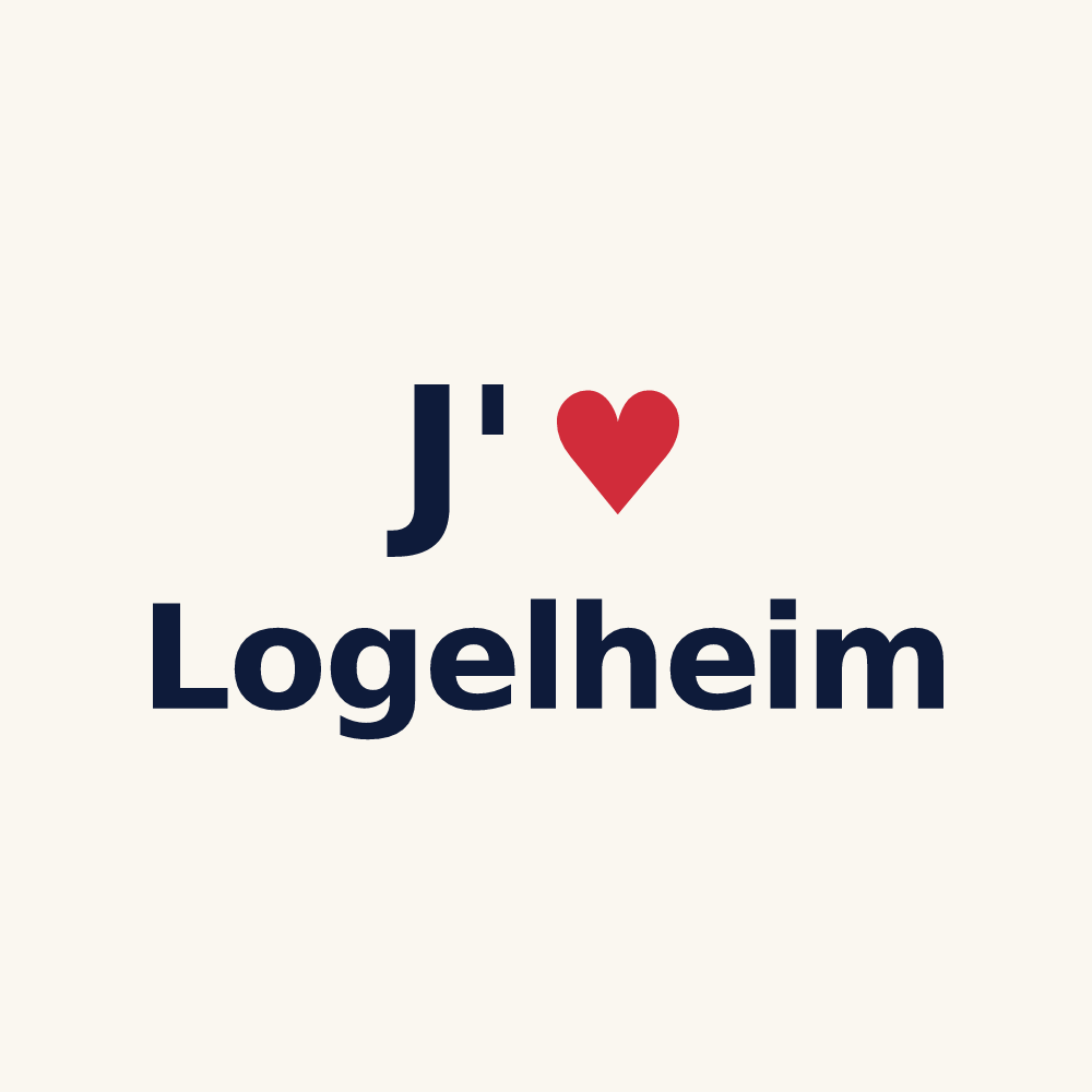 Tasse personnalisée Logelheim — design J'aime Logelheim