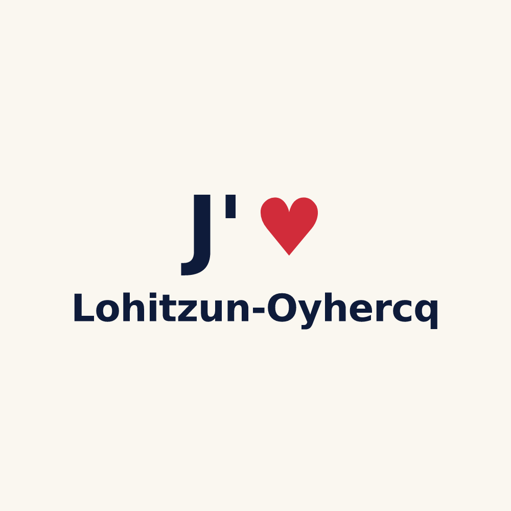 Tasse personnalisée Lohitzun-Oyhercq — design J'aime Lohitzun-Oyhercq