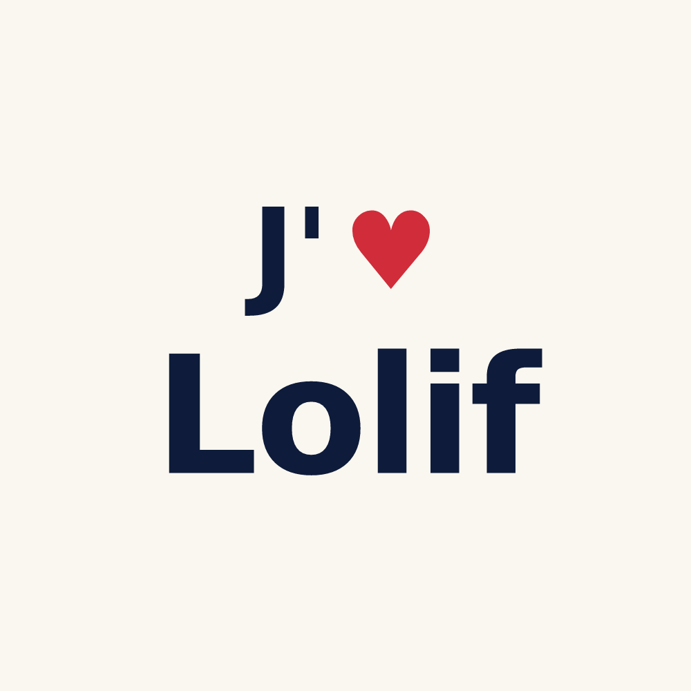 Tasse personnalisée Lolif — design J'aime Lolif