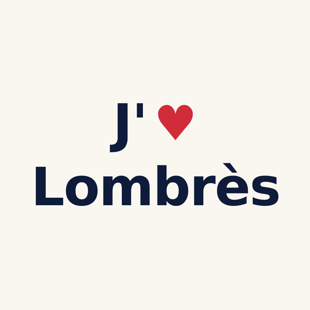 Tasse personnalisée Lombrès — design J'aime Lombrès