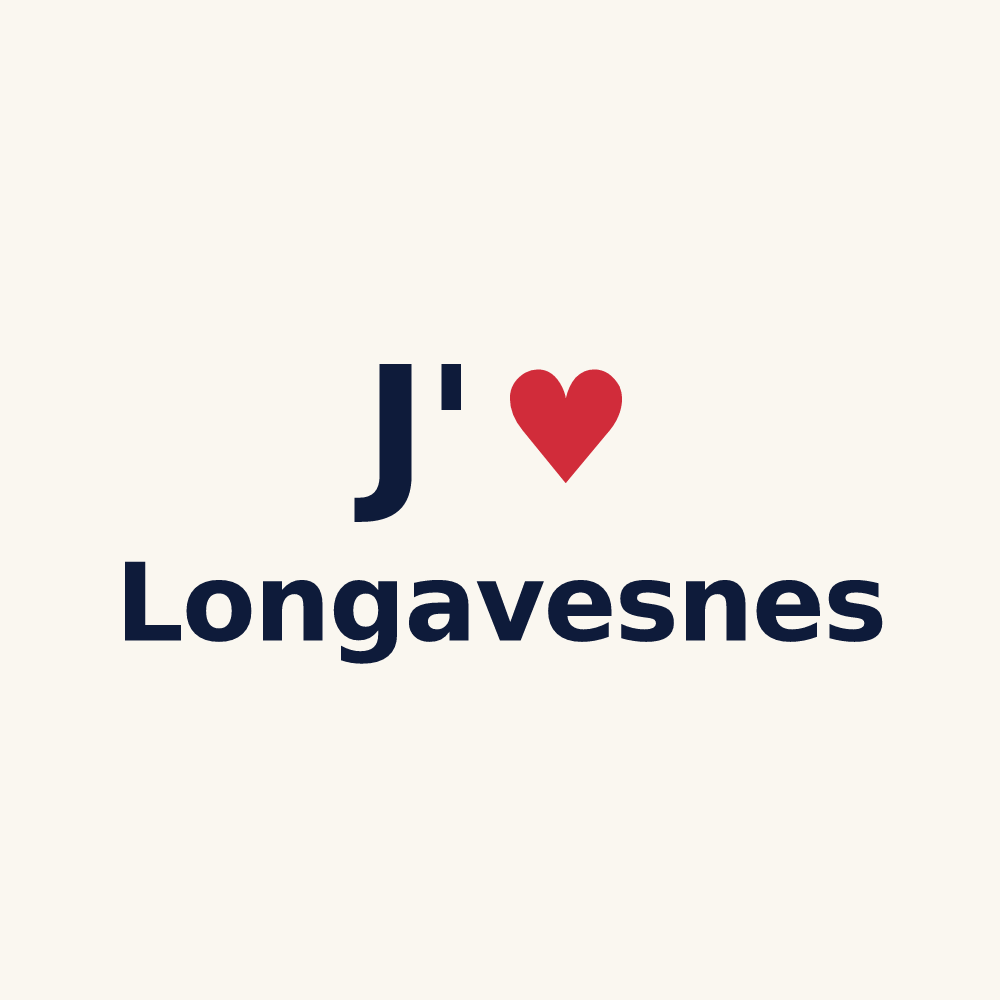 Tasse personnalisée Longavesnes — design J'aime Longavesnes