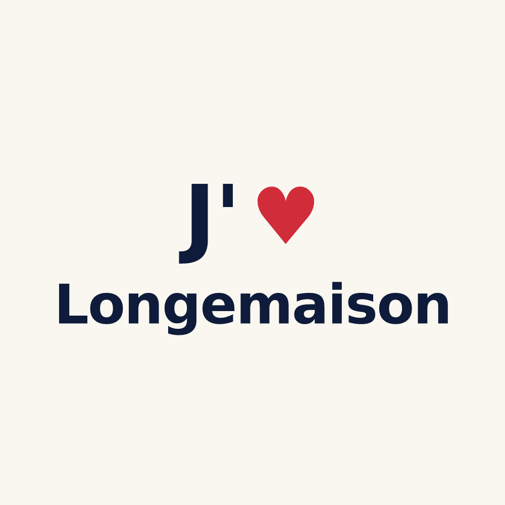 Tasse personnalisée Longemaison — design J'aime Longemaison