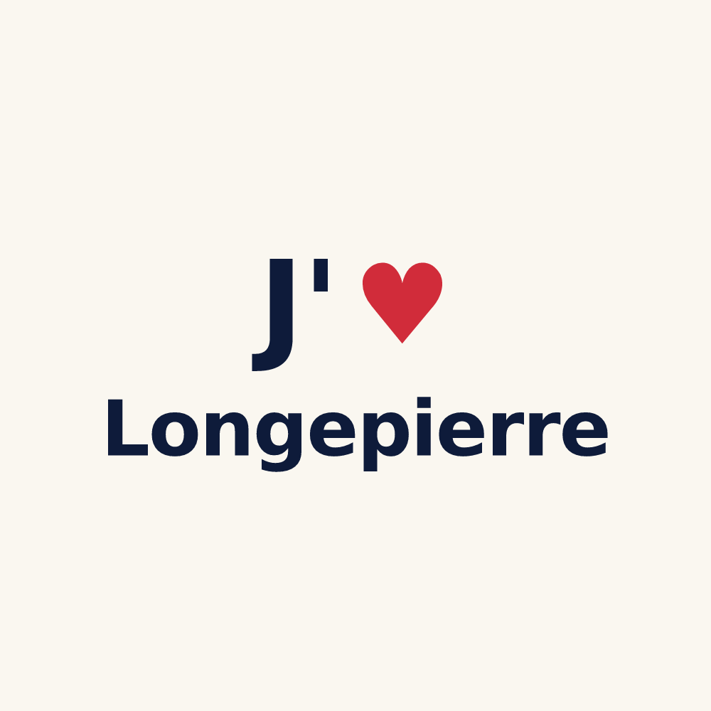 Tasse personnalisée Longepierre — design « J'aime Longepierre » imprimé sur la tasse