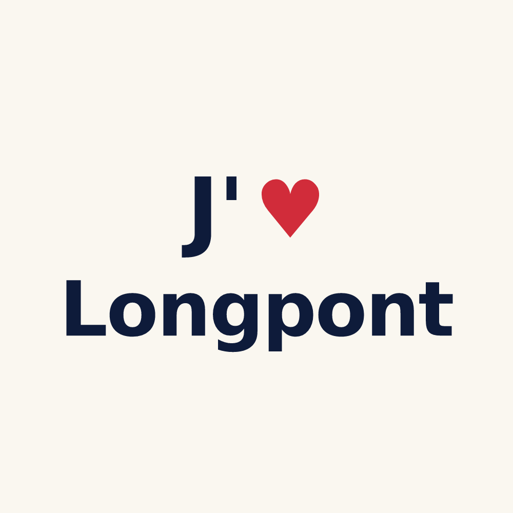 Tasse personnalisée Longpont — design J'aime Longpont