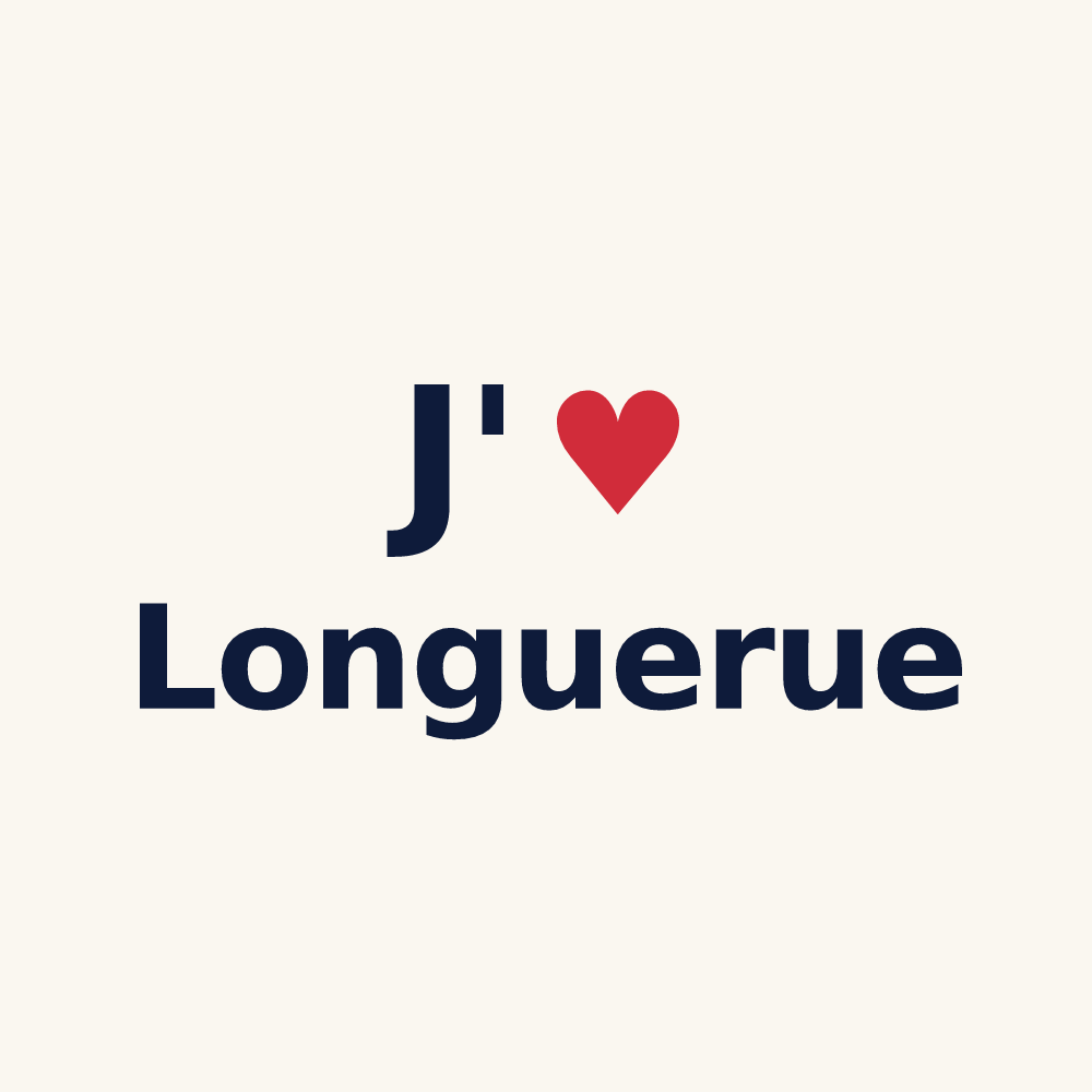 Tasse personnalisée Longuerue — design « J'aime Longuerue » imprimé sur la tasse