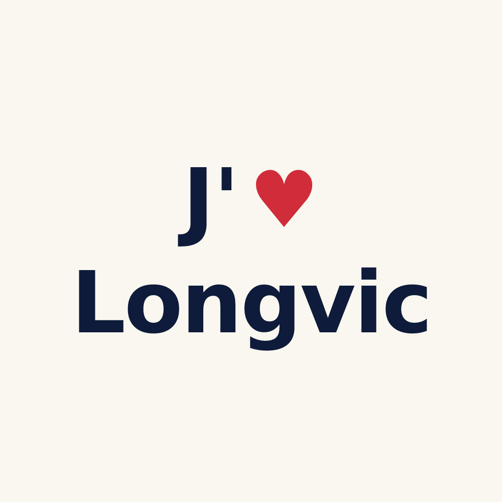 Tasse personnalisée Longvic — design J'aime Longvic