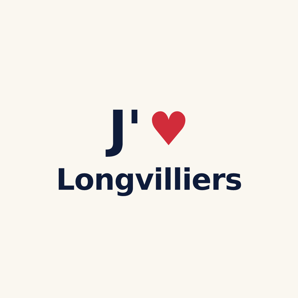 Tasse personnalisée Longvilliers — design « J'aime Longvilliers » imprimé sur la tasse