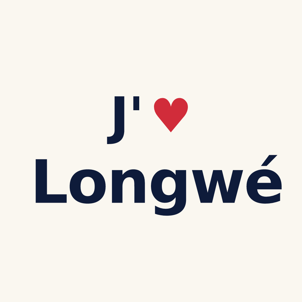 Tasse personnalisée Longwé — design J'aime Longwé