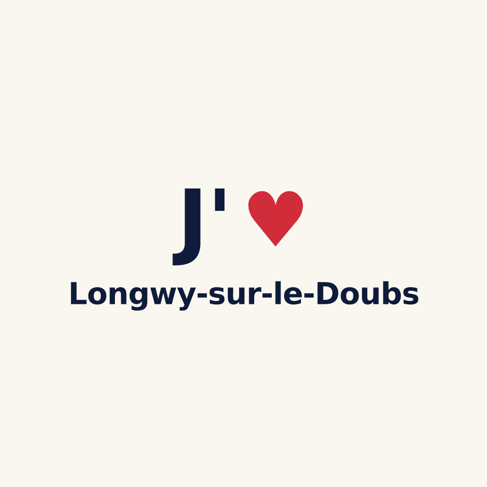 Tasse personnalisée Longwy-sur-le-Doubs — design J'aime Longwy-sur-le-Doubs
