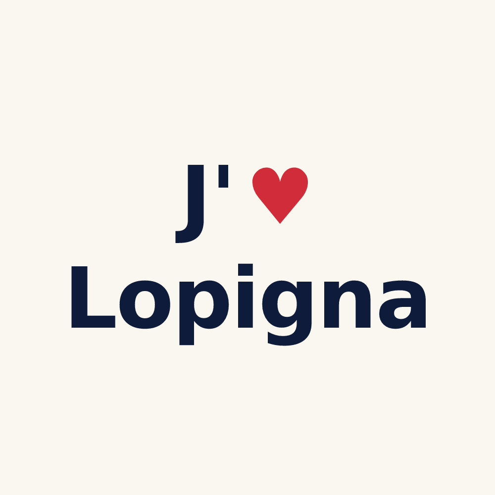 Tasse personnalisée Lopigna — design J'aime Lopigna
