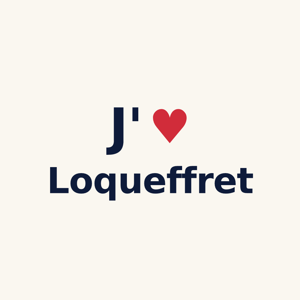 Tasse personnalisée Loqueffret — design J'aime Loqueffret