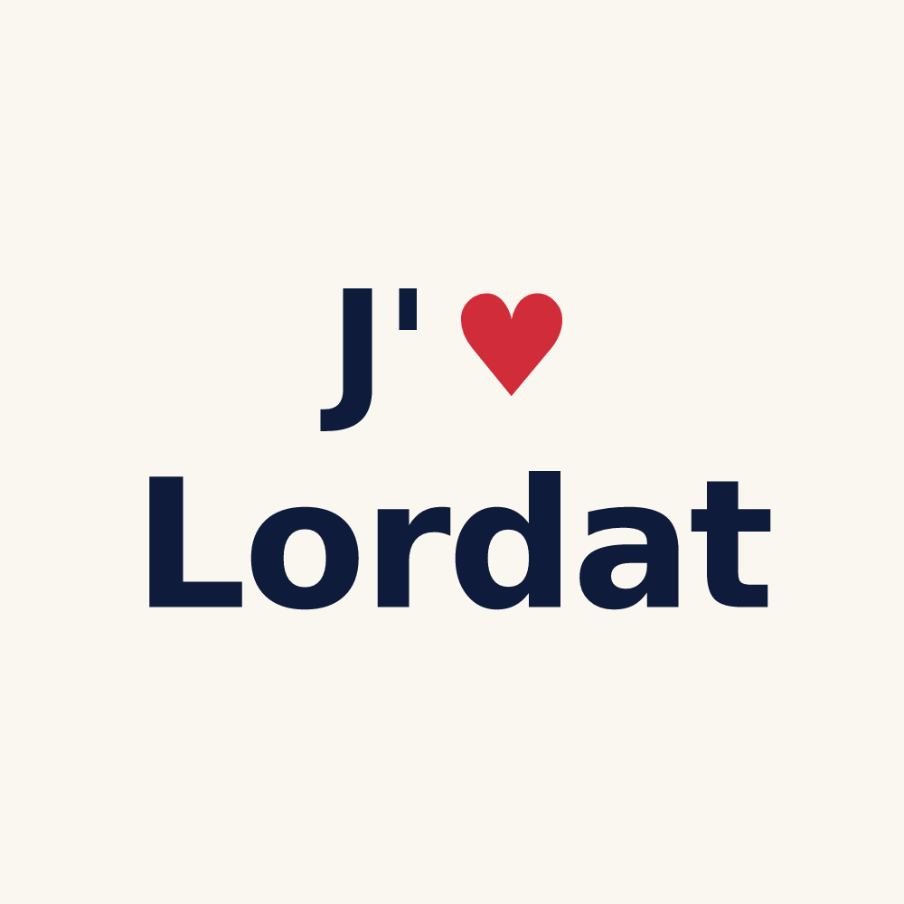 Tasse personnalisée Lordat — design J'aime Lordat