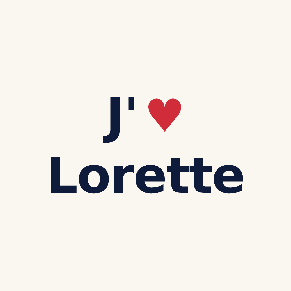 Tasse personnalisée Lorette — design J'aime Lorette