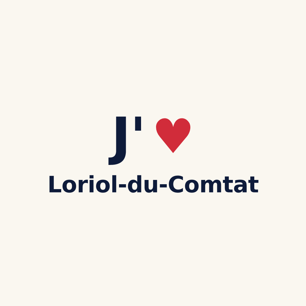 Tasse personnalisée Loriol-du-Comtat — design J'aime Loriol-du-Comtat
