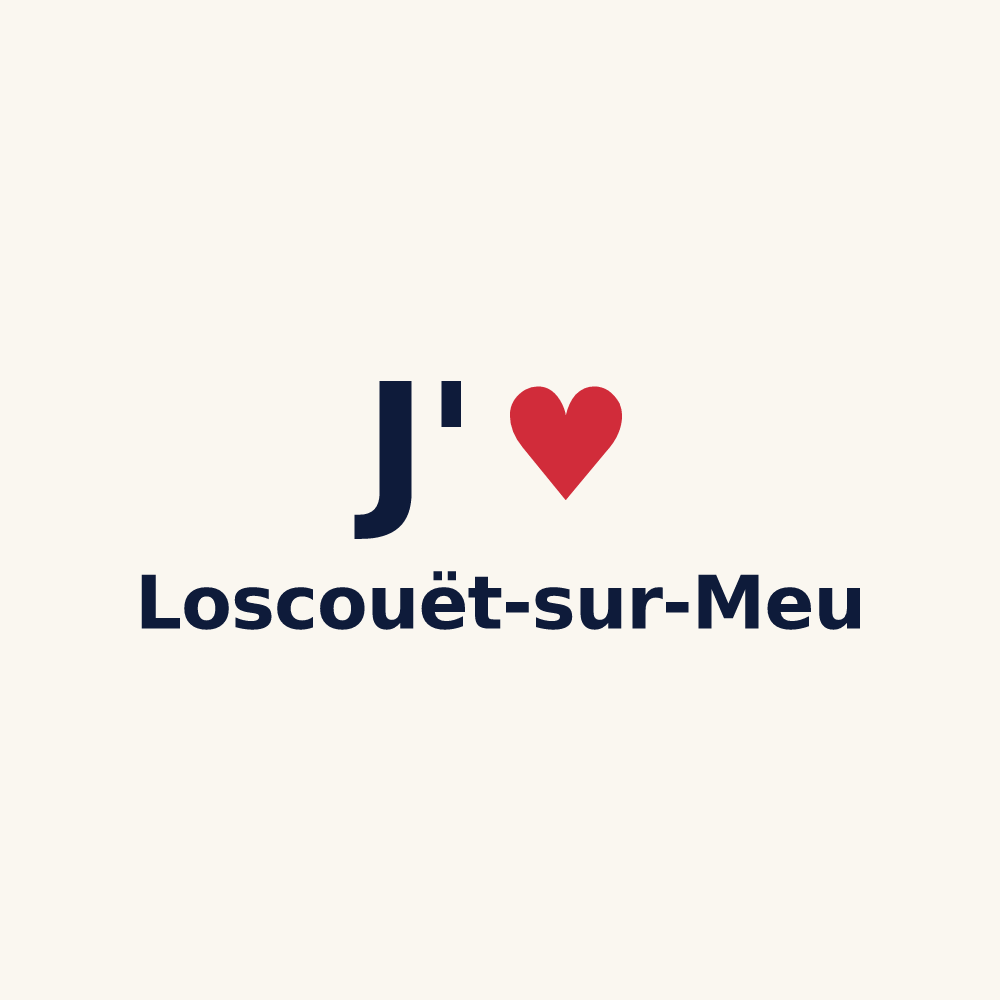 Tasse personnalisée Loscouët-sur-Meu — design J'aime Loscouët-sur-Meu