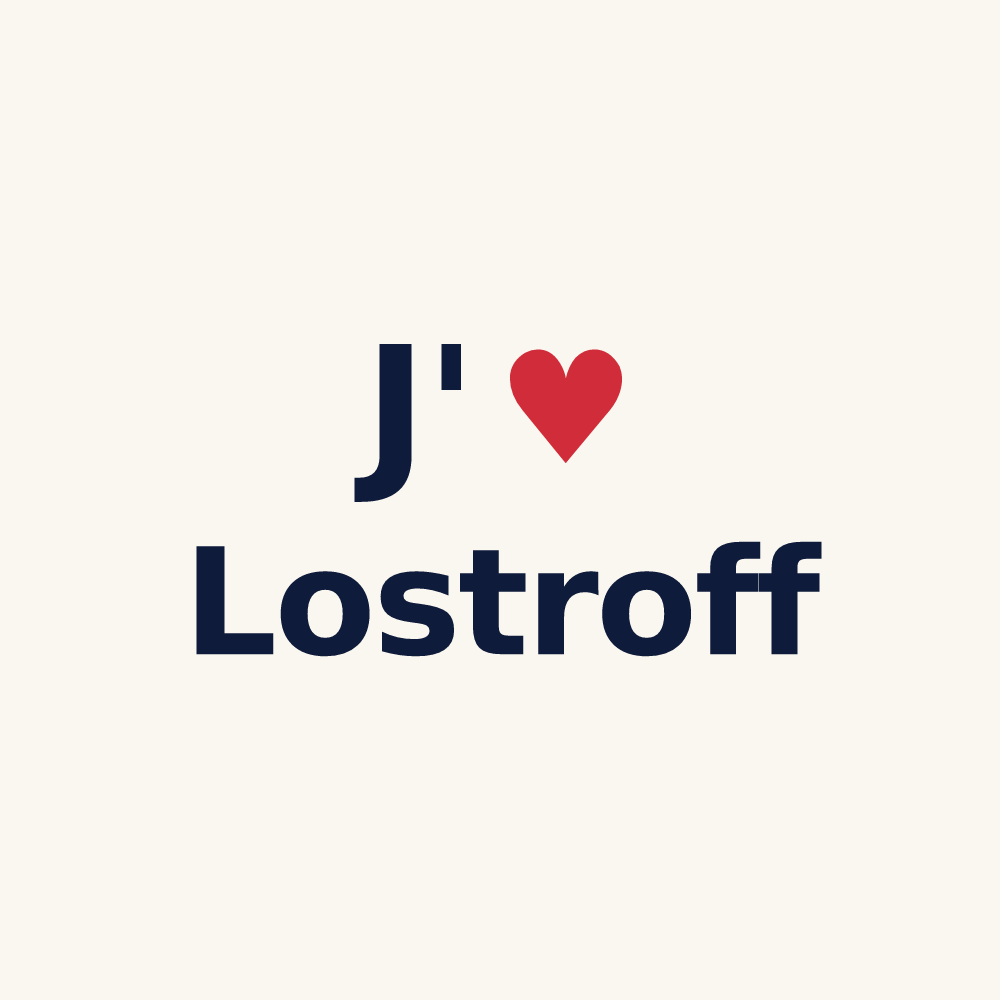 Tasse personnalisée Lostroff — design J'aime Lostroff
