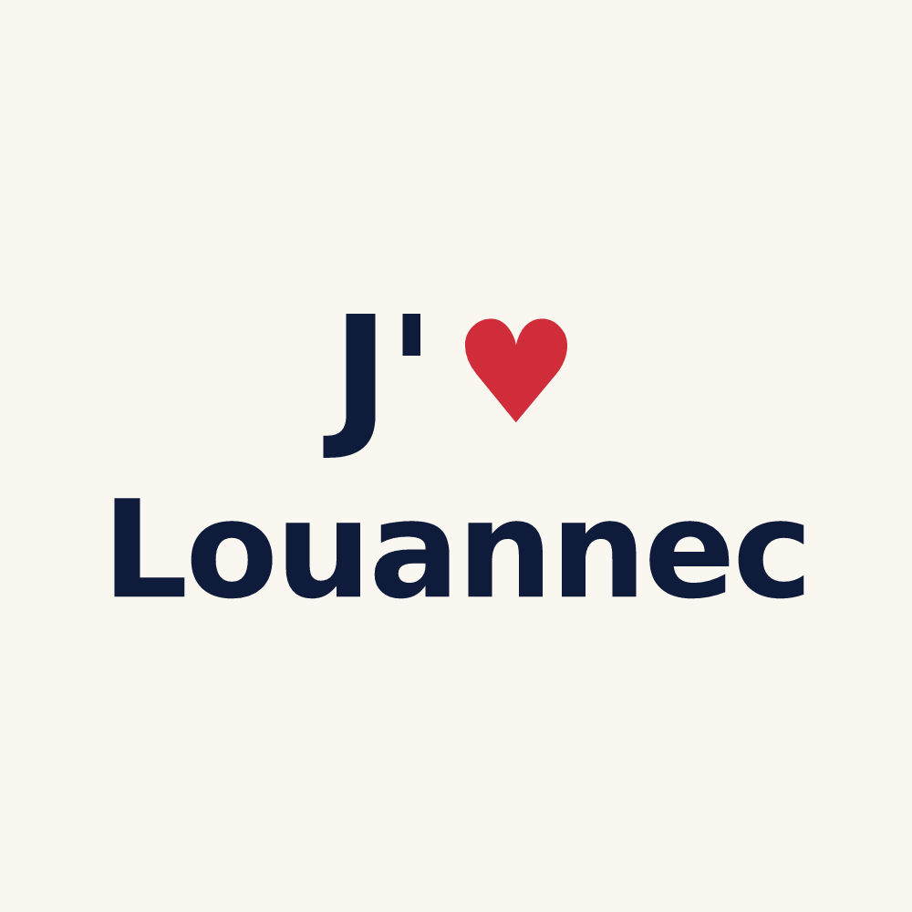 Tasse personnalisée Louannec — design J'aime Louannec