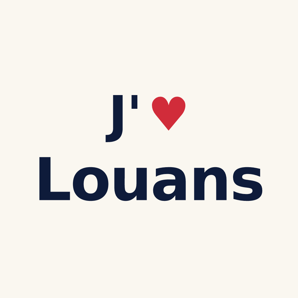 Tasse personnalisée Louans — design J'aime Louans