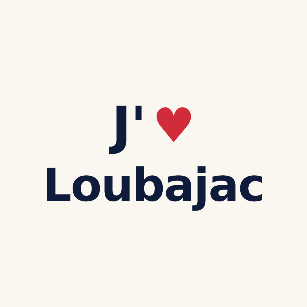 Tasse personnalisée Loubajac — design J'aime Loubajac